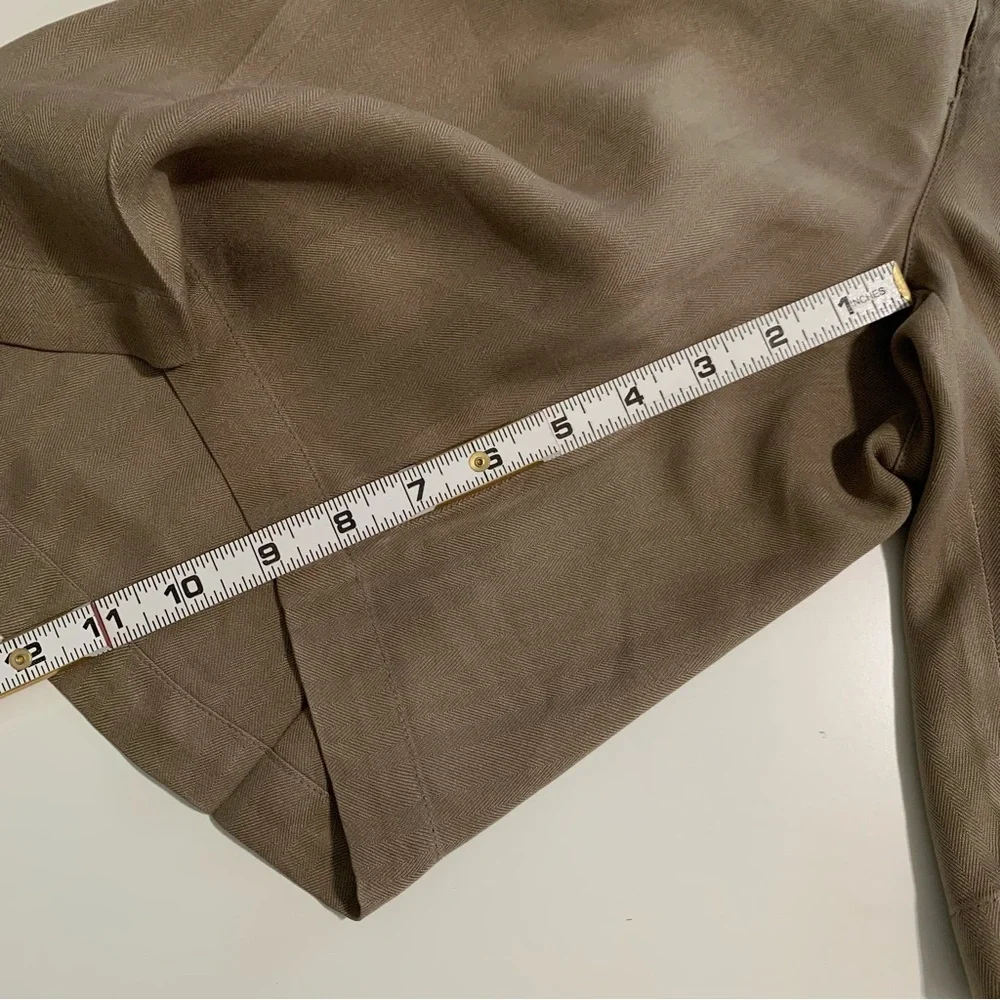 Tommy Bahama Taupe Havana Herringbone Pleated Silk Shorts Size 40 9” Inseam